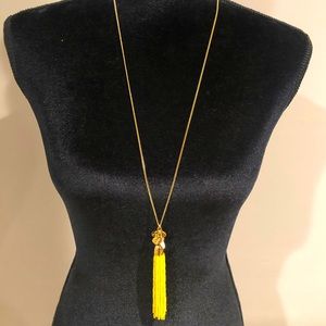 LOFT Long Yellow Beaded Necklace!
